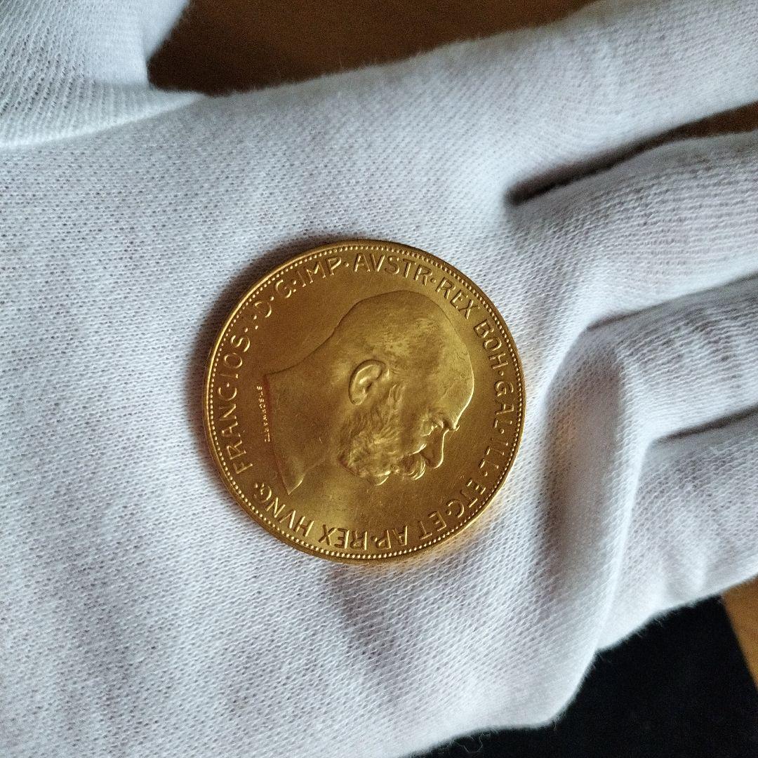 お*ー様 フランツ・ヨーゼフ1世の100クローネ金貨 - メルカリ