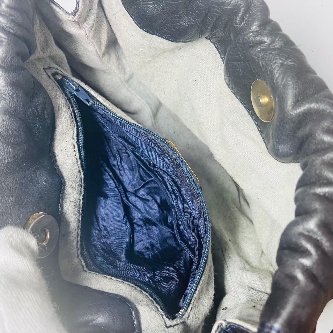 あゆ玉LOEWE ロエベ ショルダーバッグ ナッパレザー アナグラム 巾着