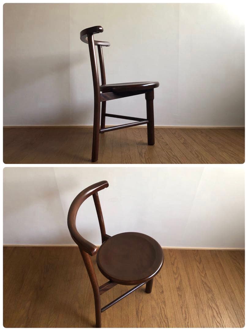 吉田璋也 三脚椅子 希少民芸家具 河井寛次郎 辰巳木工 柳宗悦