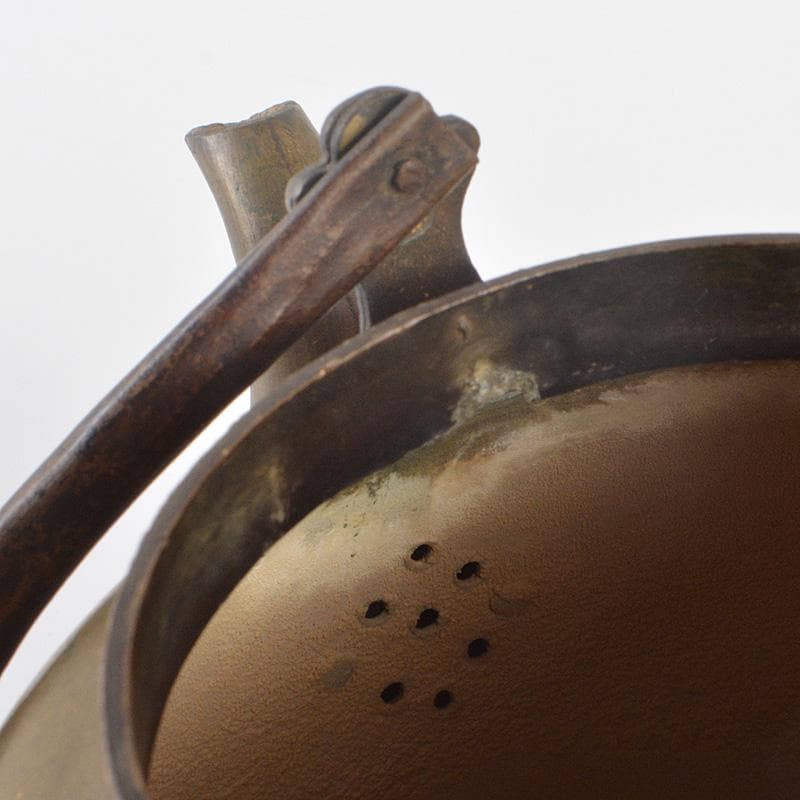 煎茶道具　銅製　彫金花文　湯沸し　水次　薬缶　D　R6514