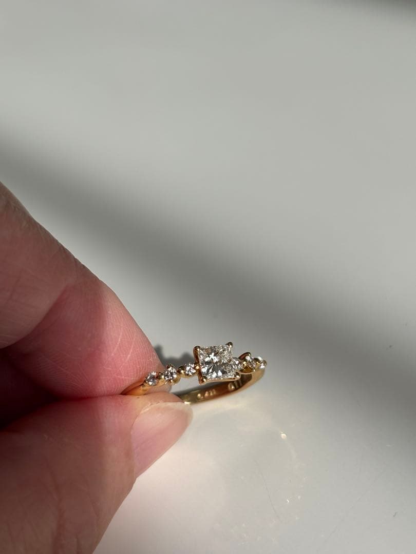 K18 0.41ct ダイヤモンド リング 9号