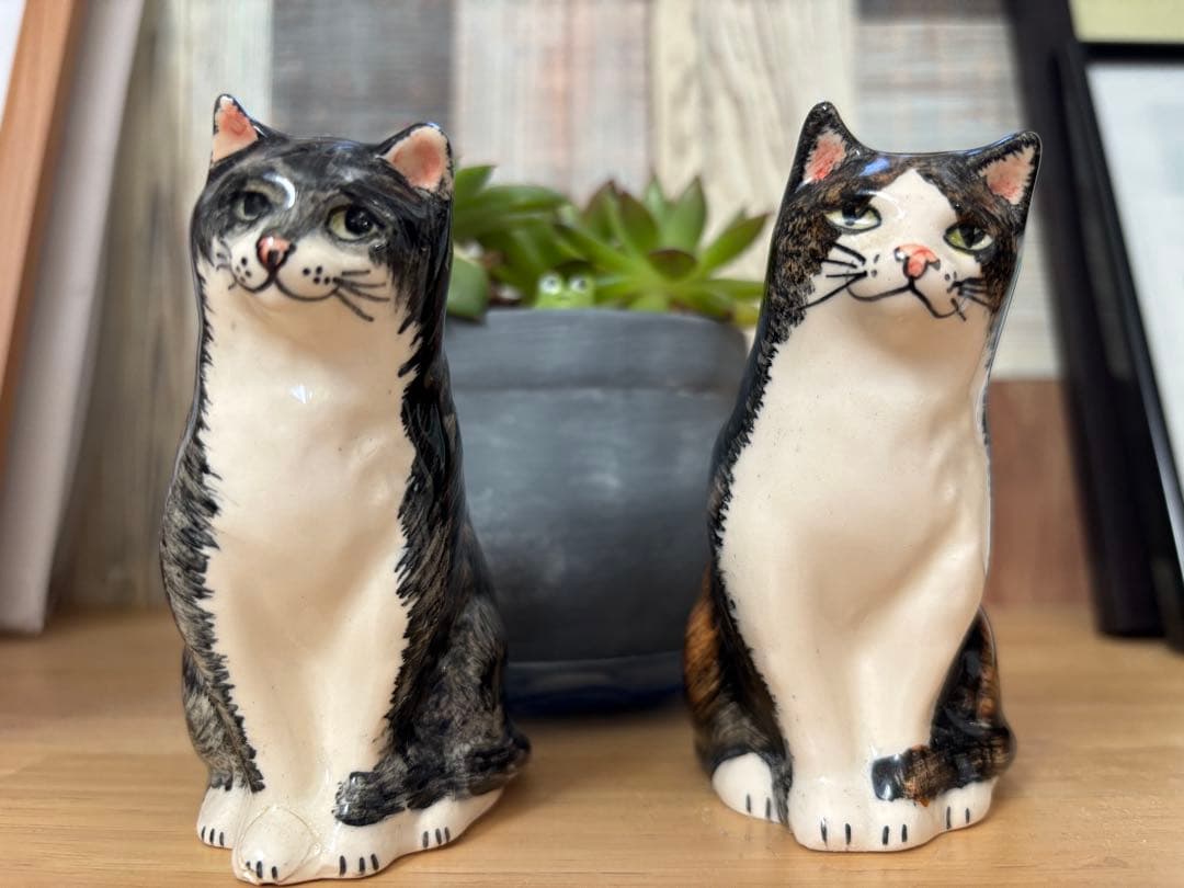 猫の置き物3点セット フィリップ・ローレストン作 英国BABBACOMBE窯