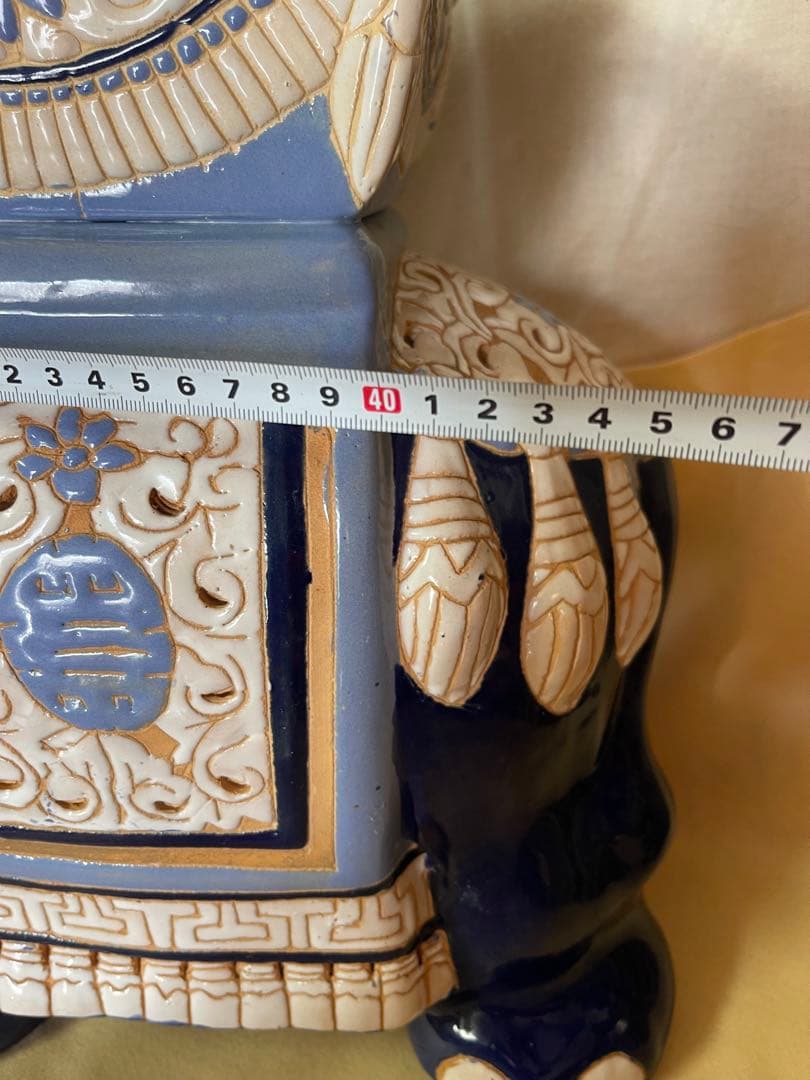 招福象 花台 エスニックアート 大型