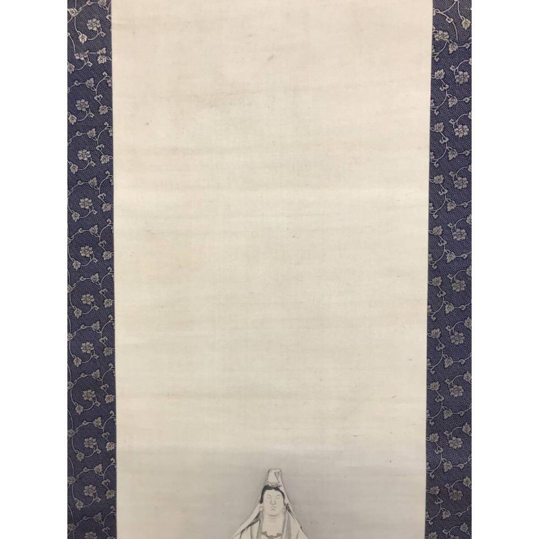 真作/松村景文/巖上白衣大士図/観音図/掛軸☆宝船☆AK-268 - メルカリ