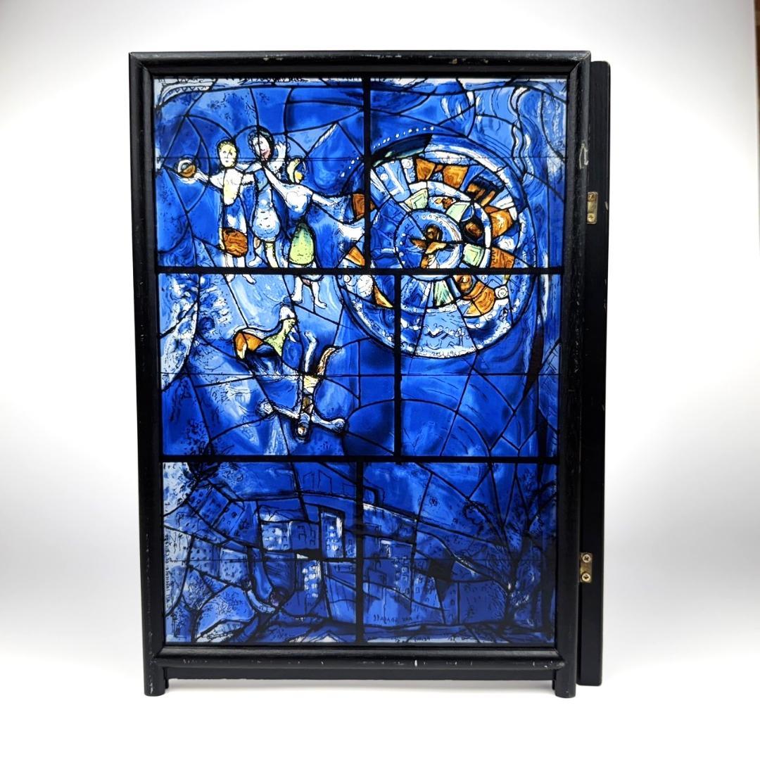貴重 マルク・シャガール ステンドグラス 屏風型 アメリカの窓 グラス