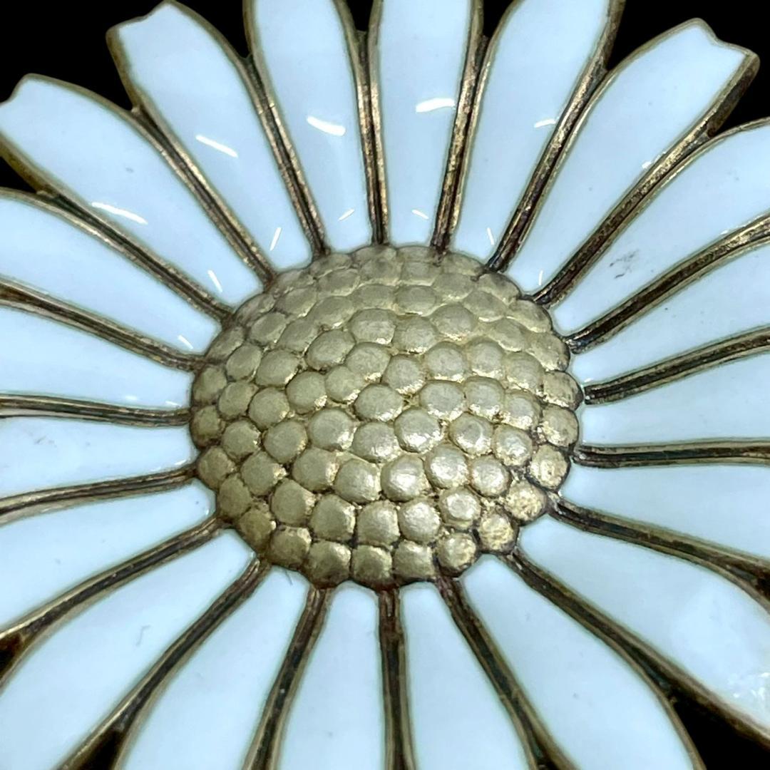 ジョージジェンセンデイジーブローチフラワーホワイト