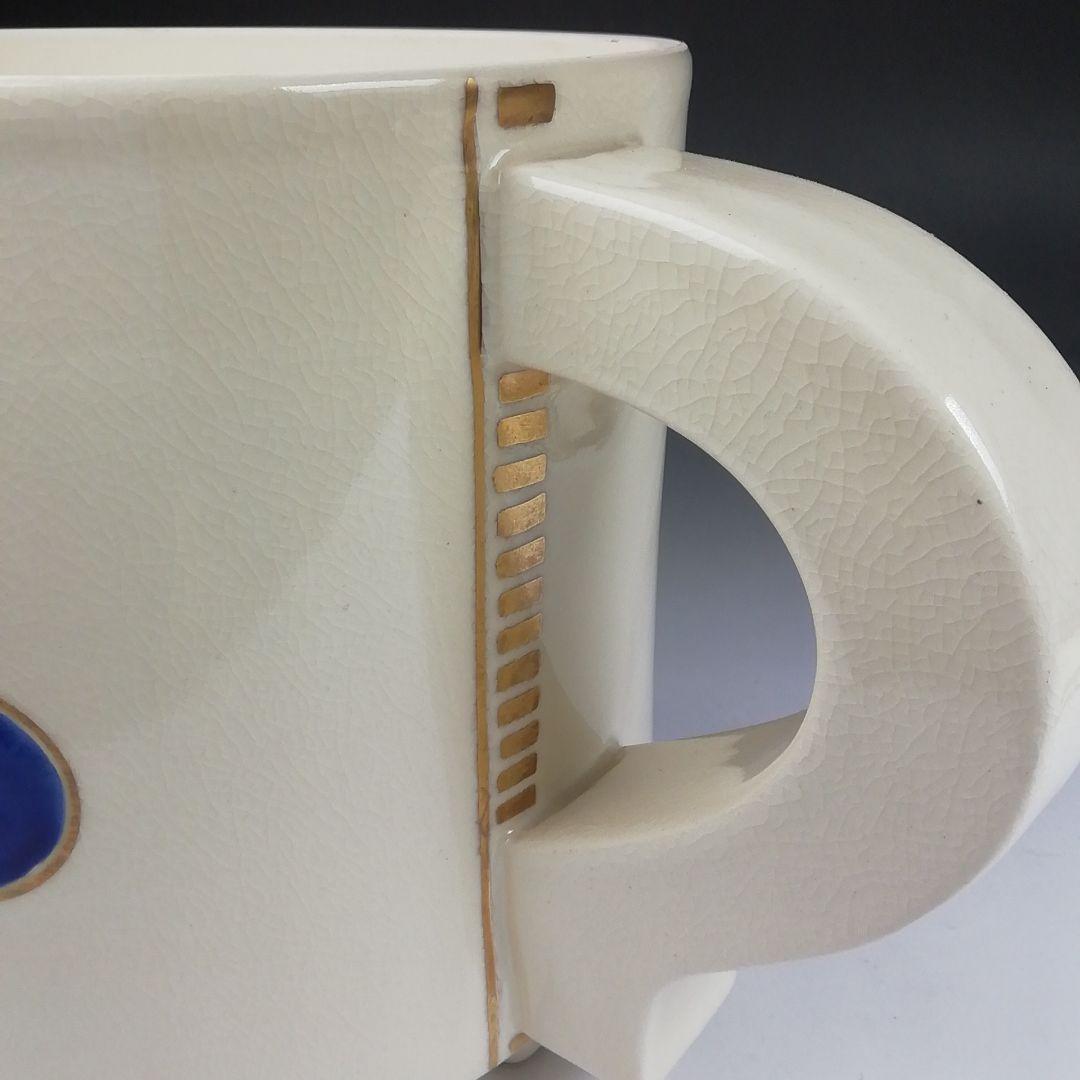 T819 水次 『色絵 つぼつぼ文』『鳴滝窯 橋本城岳 造』 共箱 茶道具