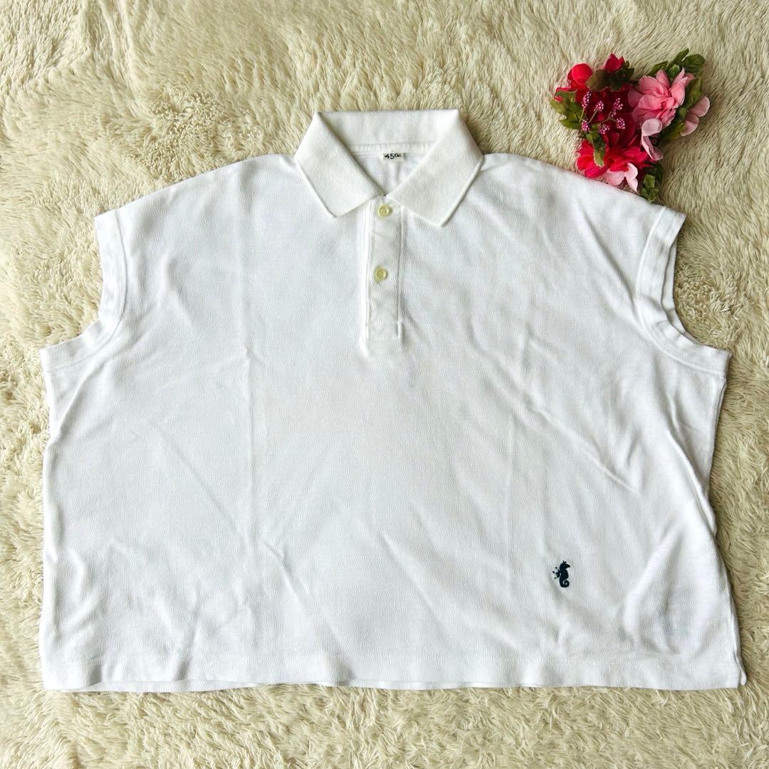 完売品✨45R カノコのMキャミポロ 現行 コットン100% 白 Free