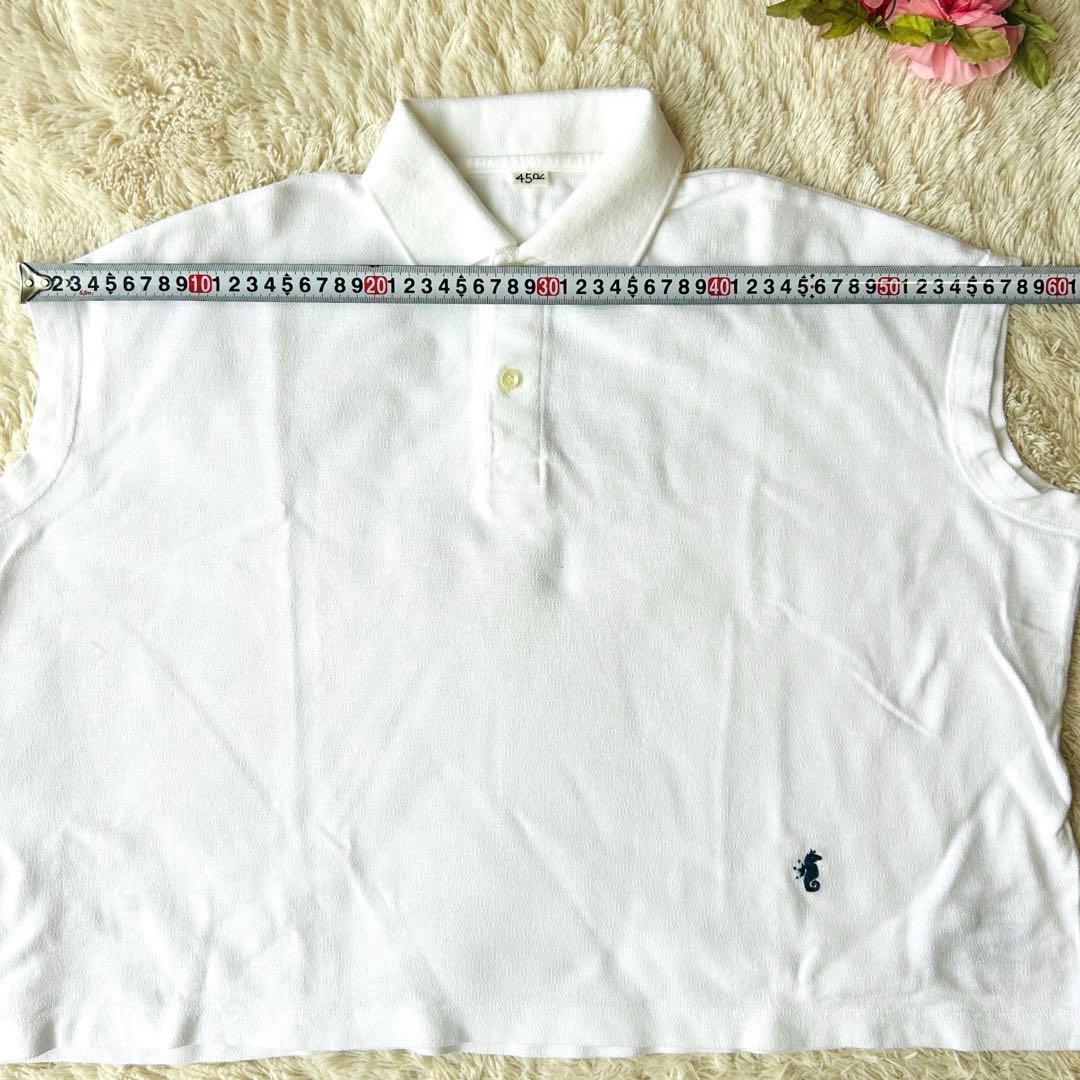 完売品✨45R カノコのMキャミポロ 現行 コットン100% 白 Free