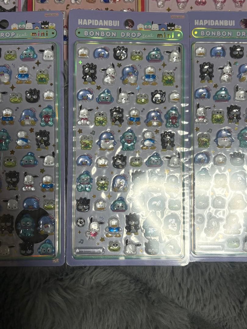 ⭐︎正規品サンリオボンボンドロップシールミニ7枚セット　はぴだんぶい3個入り⭐︎