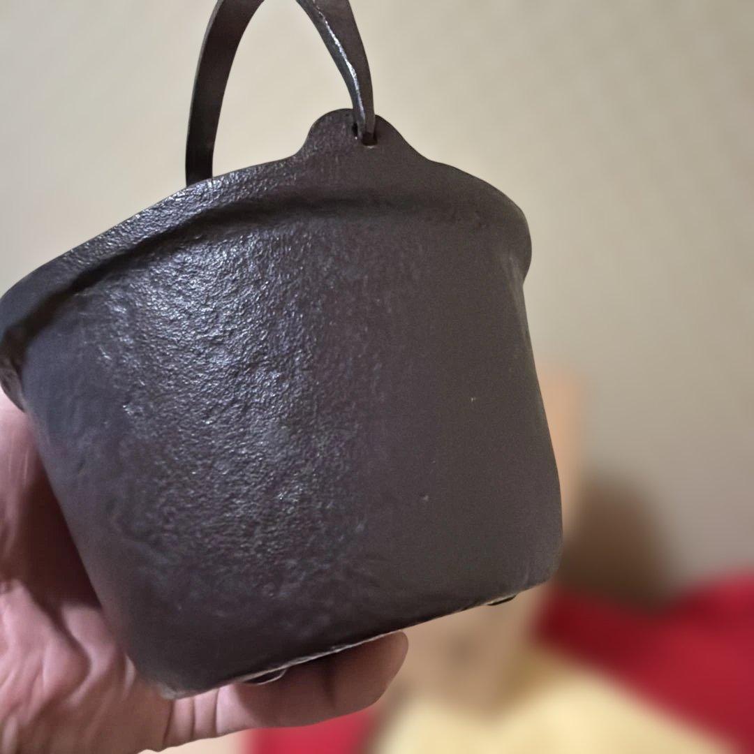 昭和レトロ 釜師 菊地正直 作 爛鍋 替蓋 供箱