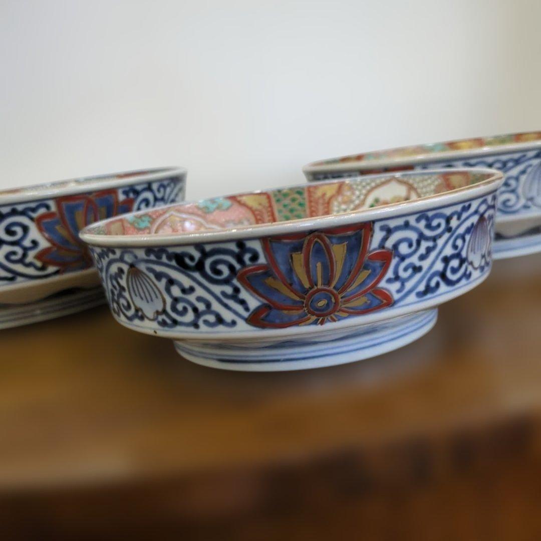 骨董 古伊万里 染錦 三っ丼 大中小 3つ 美品 鉢 器 錦出 - メルカリ