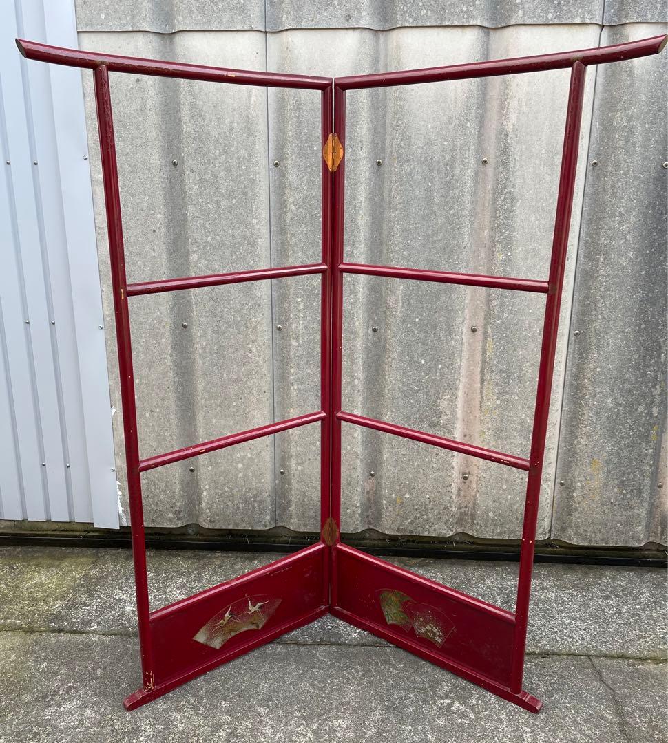 稀少/古道具/当時物/無垢材/木製/衣紋掛け/衣桁/着物掛け/金