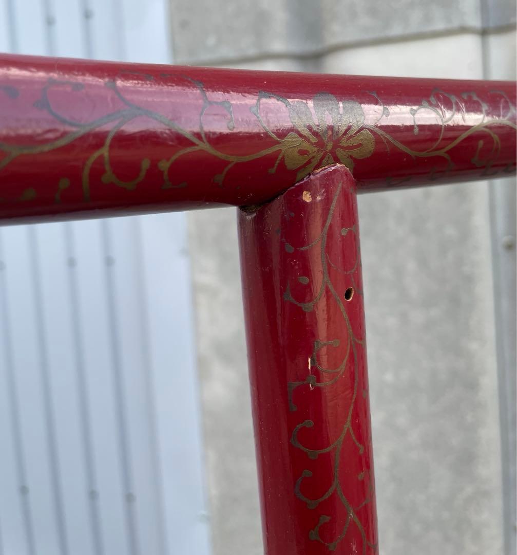 稀少/古道具/当時物/無垢材/木製/衣紋掛け/衣桁/着物掛け/金