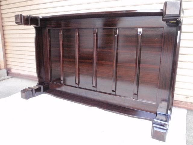 新品！半額以下！！黒檀 無垢 5尺(150巾)座敷机 太脚 座卓 検/