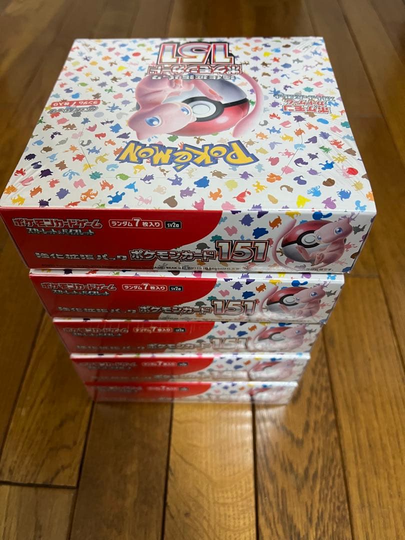 ポケモンカード151 5BOX　シュリンク付き
