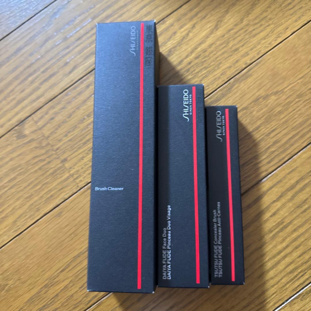 SHISEIDOフェイスデュオブラシ、コンシーラーブラシ、ブラシクリーナー未開封
