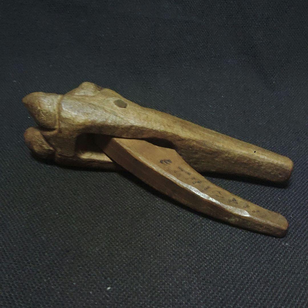 クルミ割り人形 胡桃 狐？ キツネ 犬？ 木彫 彫刻 ETHIOPIA ア12