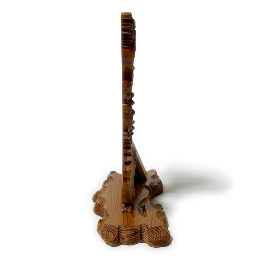 龍光【種光作】《屋久杉 彫刻 木彫り 貴重品 一点物 骨董品 古美術 美品》