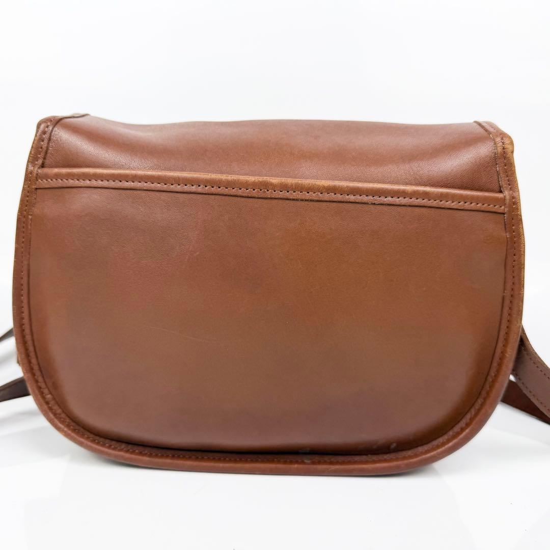 OLD COACH ショルダーバッグ ターンロック レザー ブラウン 9954