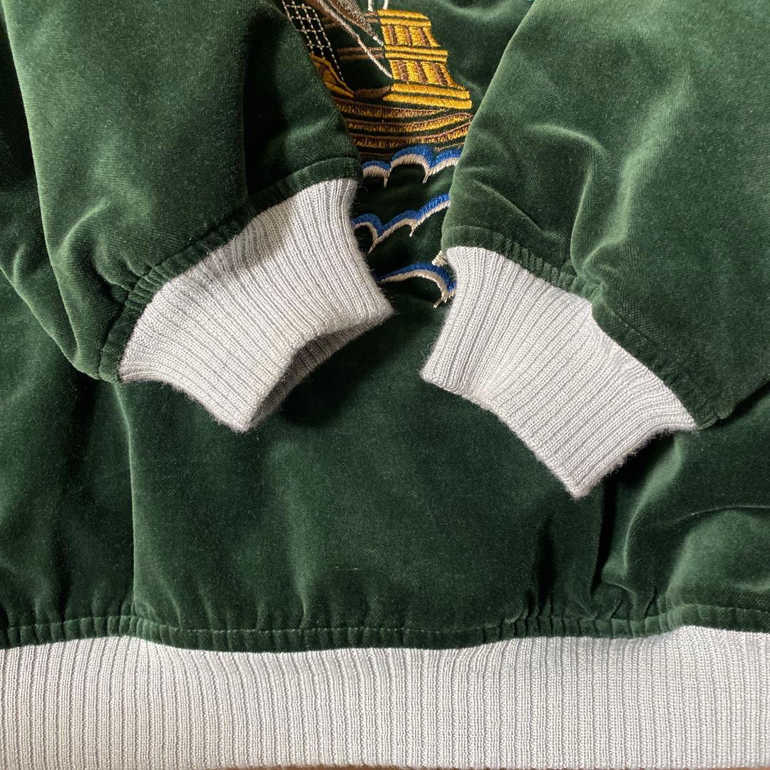 RADIALLダークグリーン ベロアジャケット L