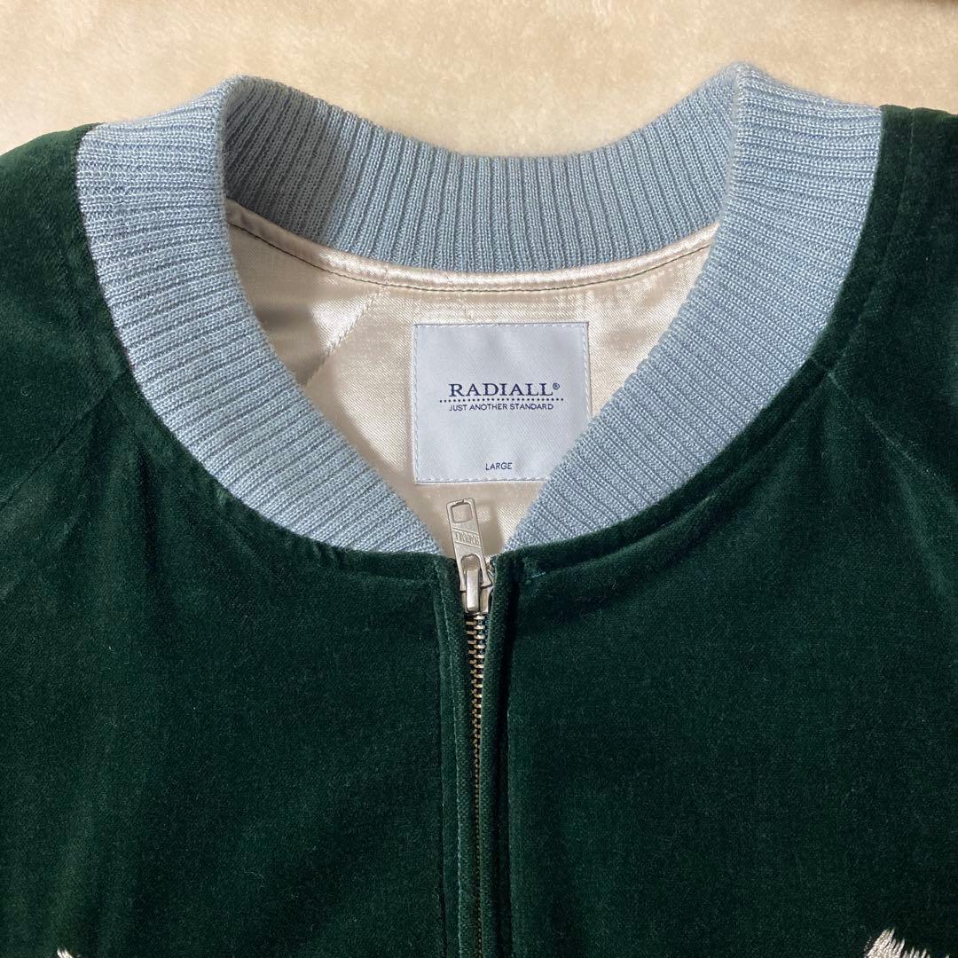 RADIALLダークグリーン ベロアジャケット L
