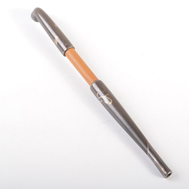 時代提げ物 喫煙具 煙管 キセル 古竹漢詩刻 煙管入 煙草入 M