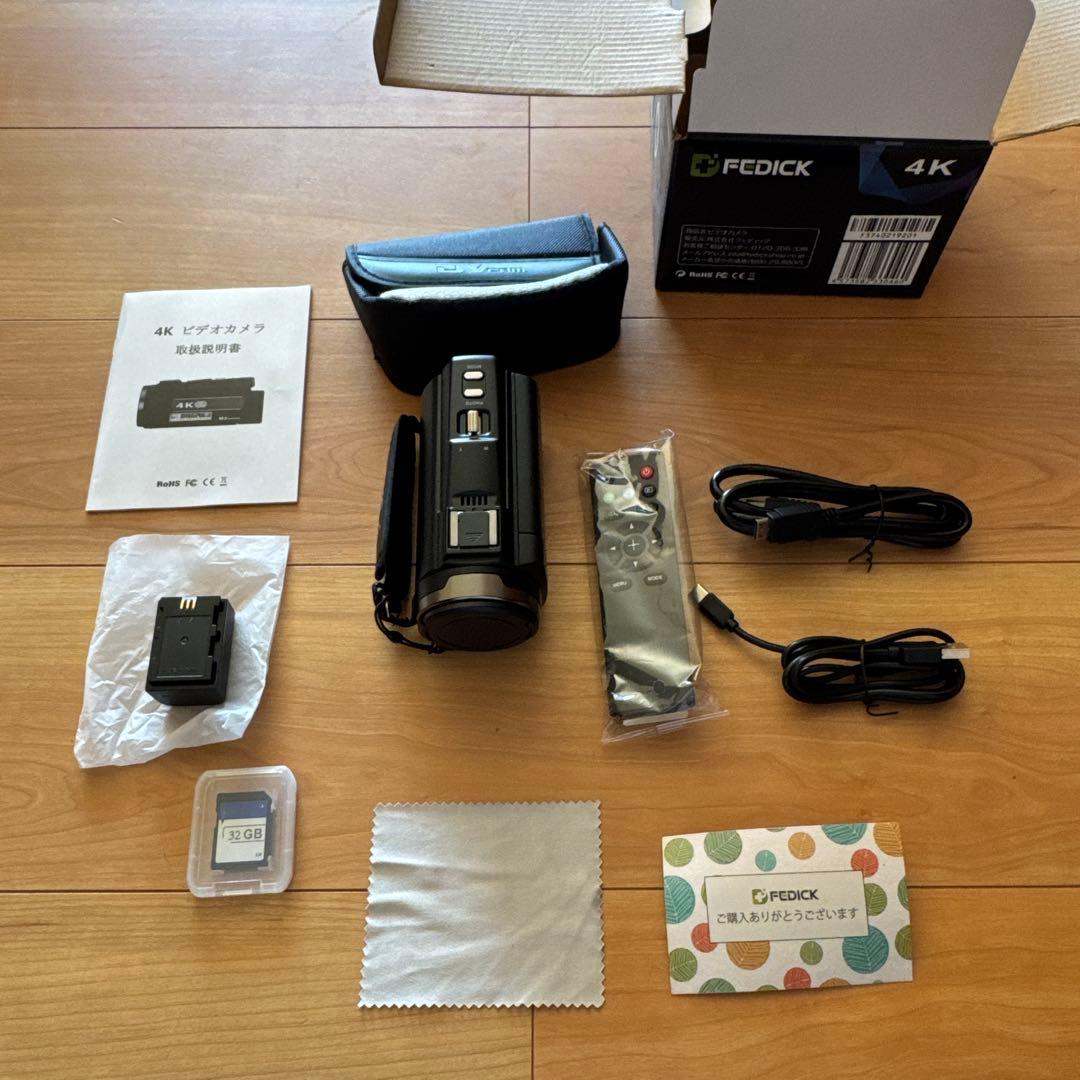4Kビデオカメラ 4800万画素 2025年モデル　新品未使用