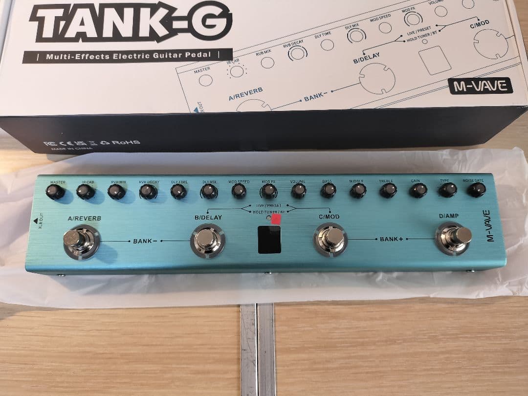【専用】M-Vave TANK-G（充電式ギターマルチエフェクター）