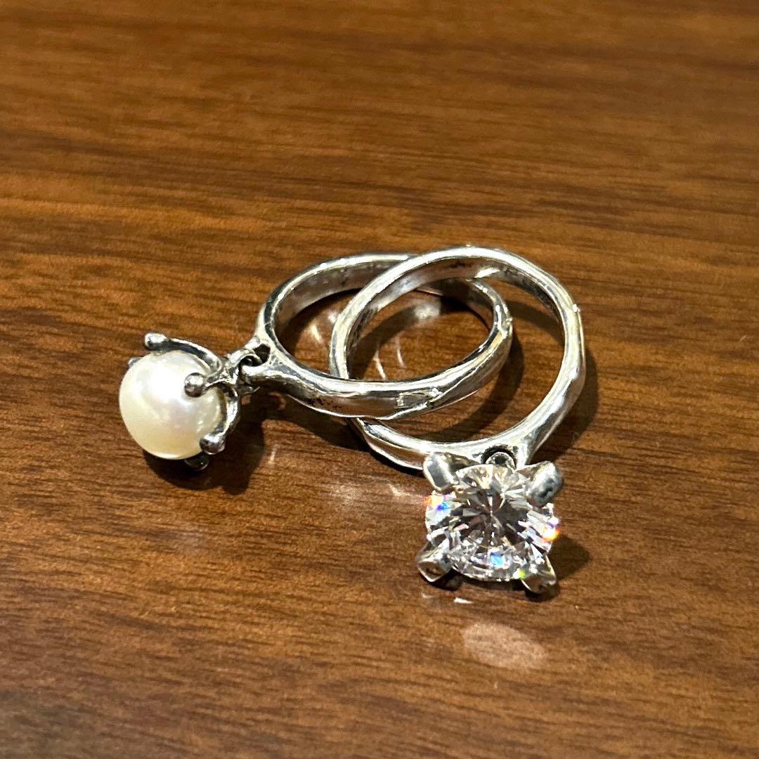 e.m リング　2連　 指輪 リング アクセサリー