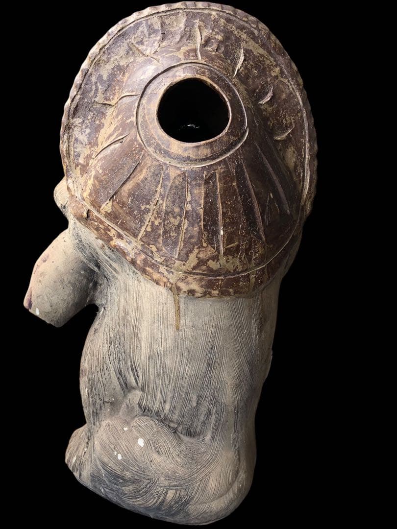 希少 60センチ 信楽焼 白たぬき 置物 骨董／アンティーク ヴィンテージ