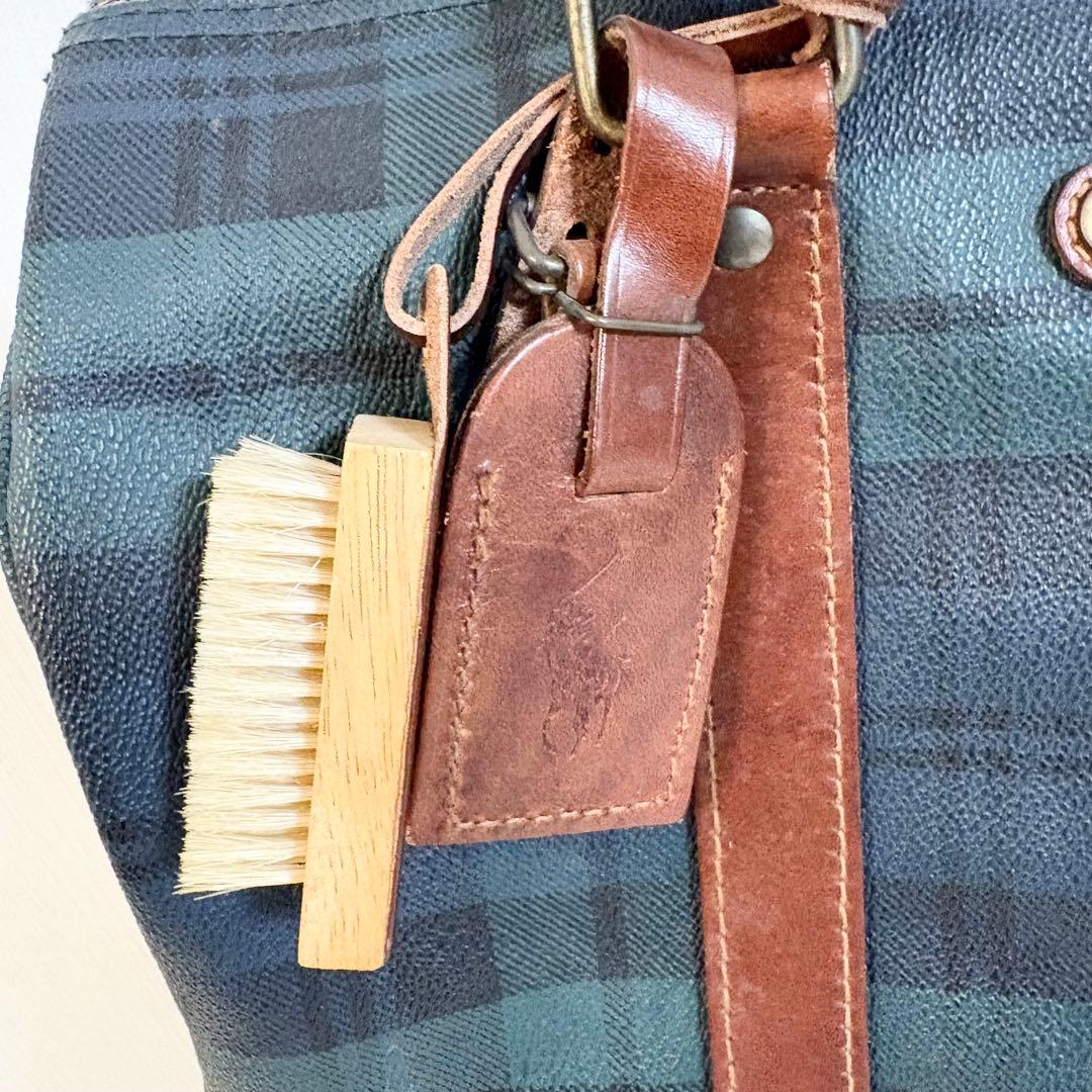 美品　ポロラルフローレン　ボストンバッグ　ミニ ブラックウォッチ　チェック　希少