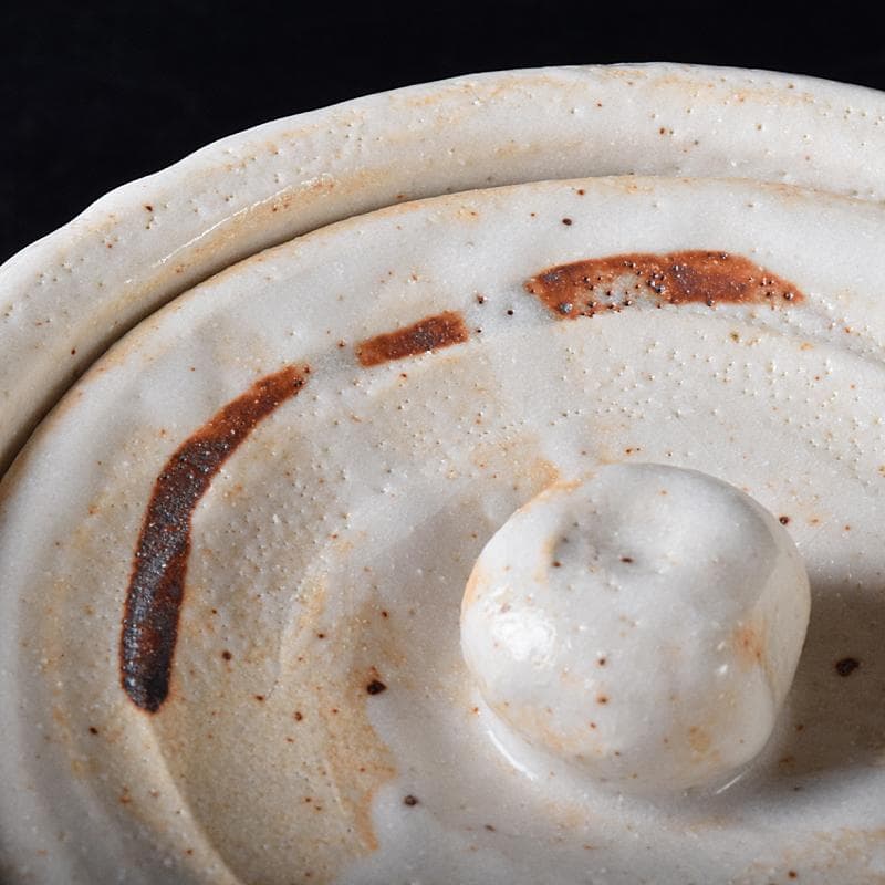 Gojyo様専用人間国宝荒川豊蔵作 絵志野 水指 仕覆付 共箱 D R8739B