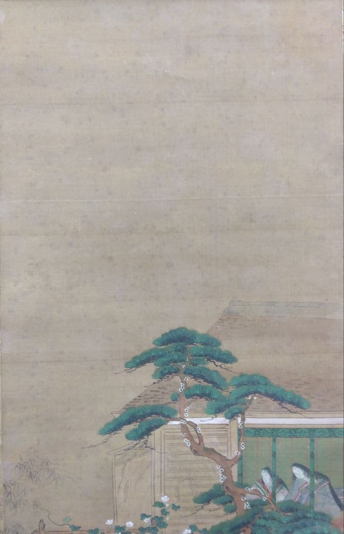 土佐光起【源氏物語】肉筆 絹本 掛軸（大和絵・土佐派）