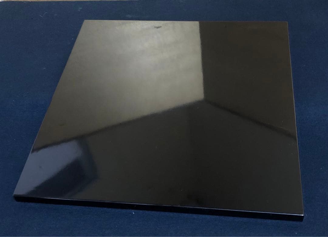 《R》茶道具 和紙張 黒真塗 大板 敷板 元箱　251022い5