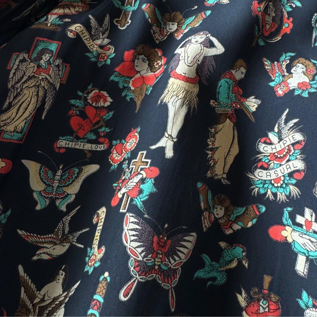 CHIPIE CUIR A-2typeレザージャケット 総柄裏地 ダークブラウン