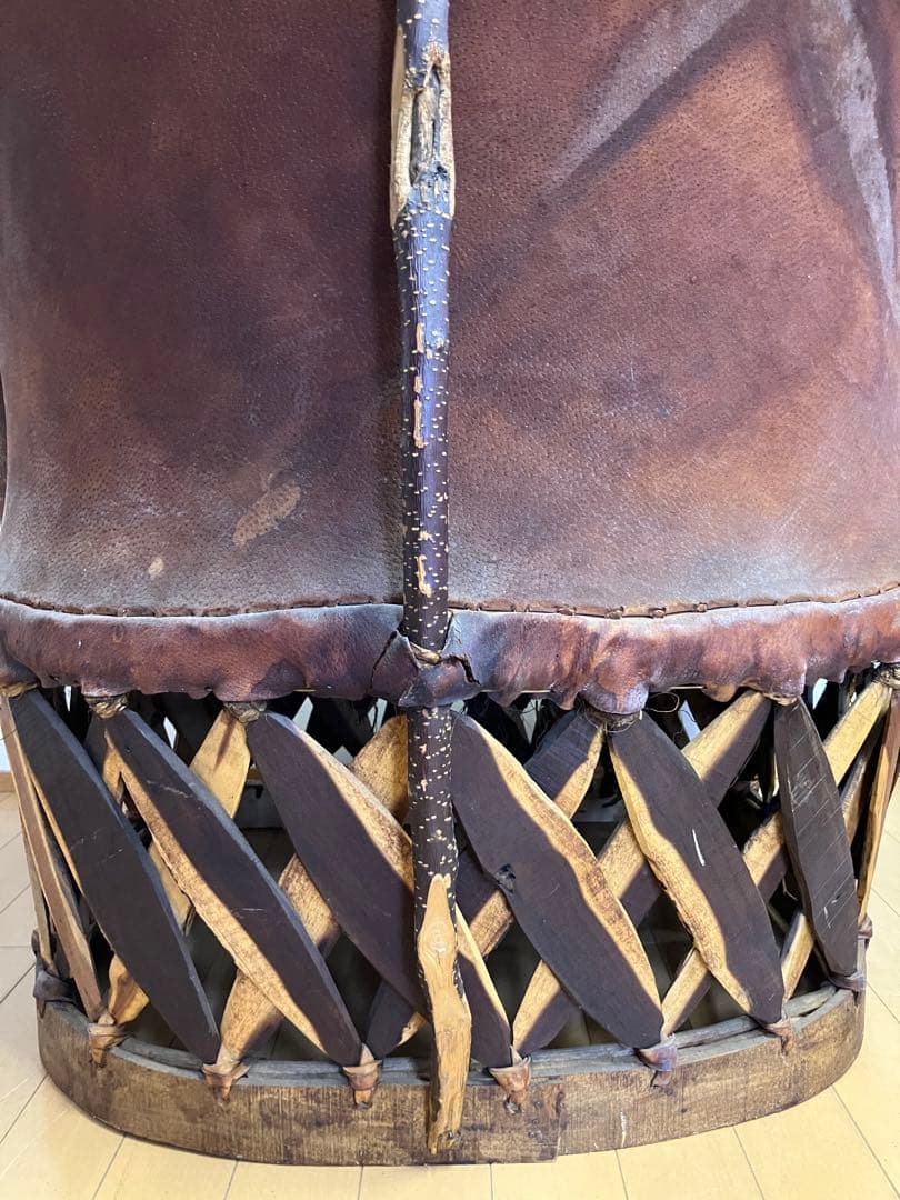 メキシコ 民芸 エキパルチェア 革