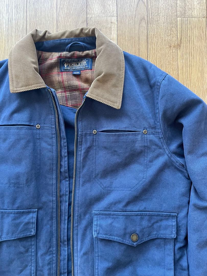 Pendleton ネイビージャケット M/M コーデュロイ襟付き