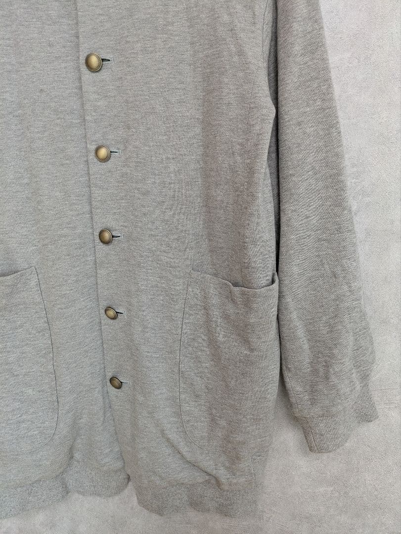 hazama 大人に向けた学ラン グレー ロング丈 ジャケット コットン