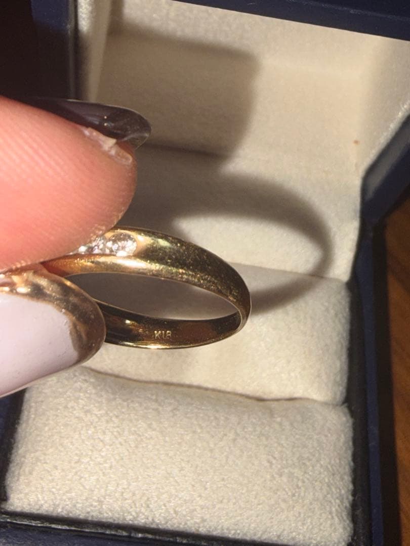 K18 イエローゴールド ダイヤモンドリング 0.50