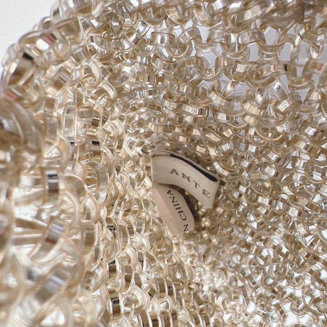 美品✨アンテプリマ スタンダードスクエア ミニ シルバーゴールド チェーン付