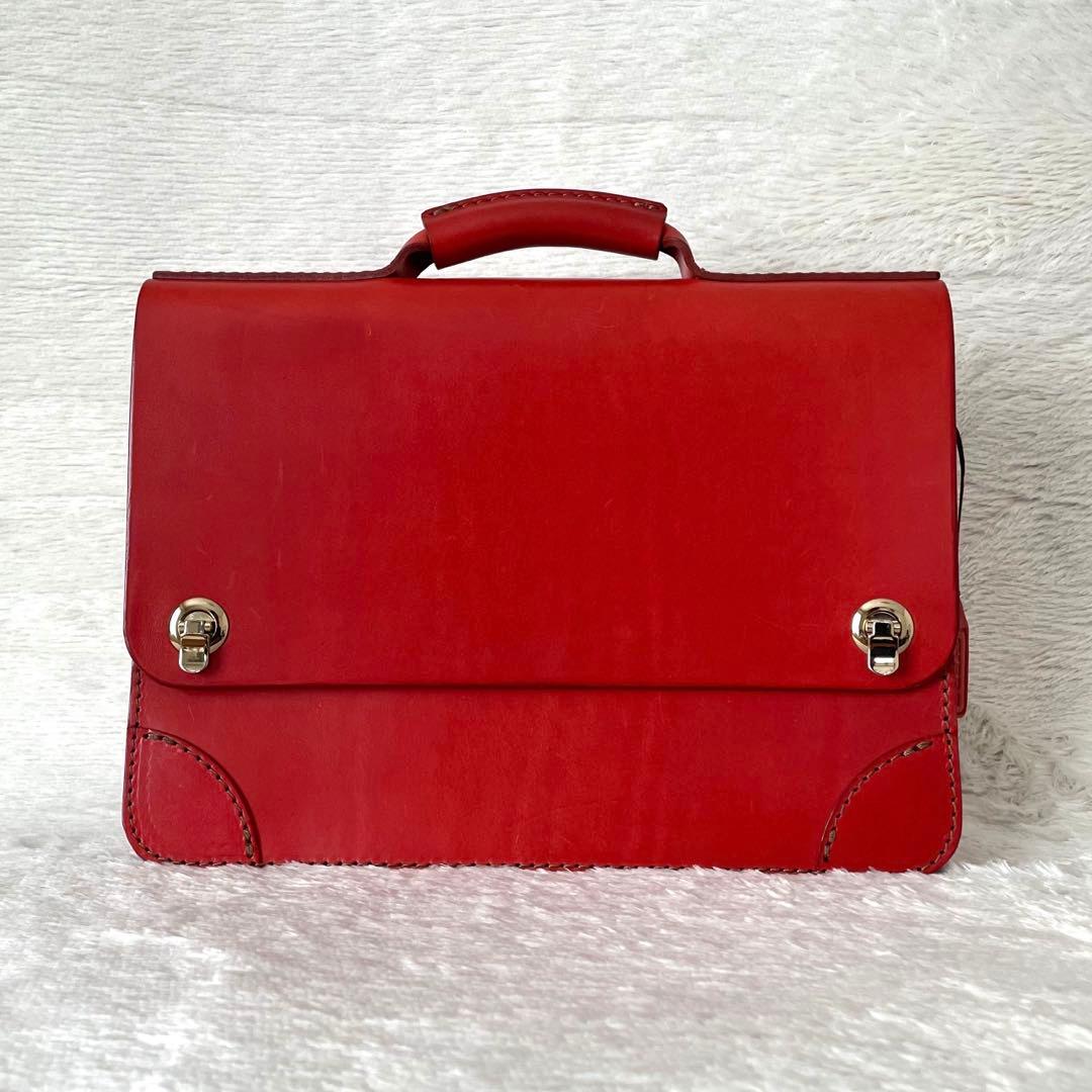 極美品✨HERZ ヘルツ ショルダーバック 2way 丸大おこし ハードレザー