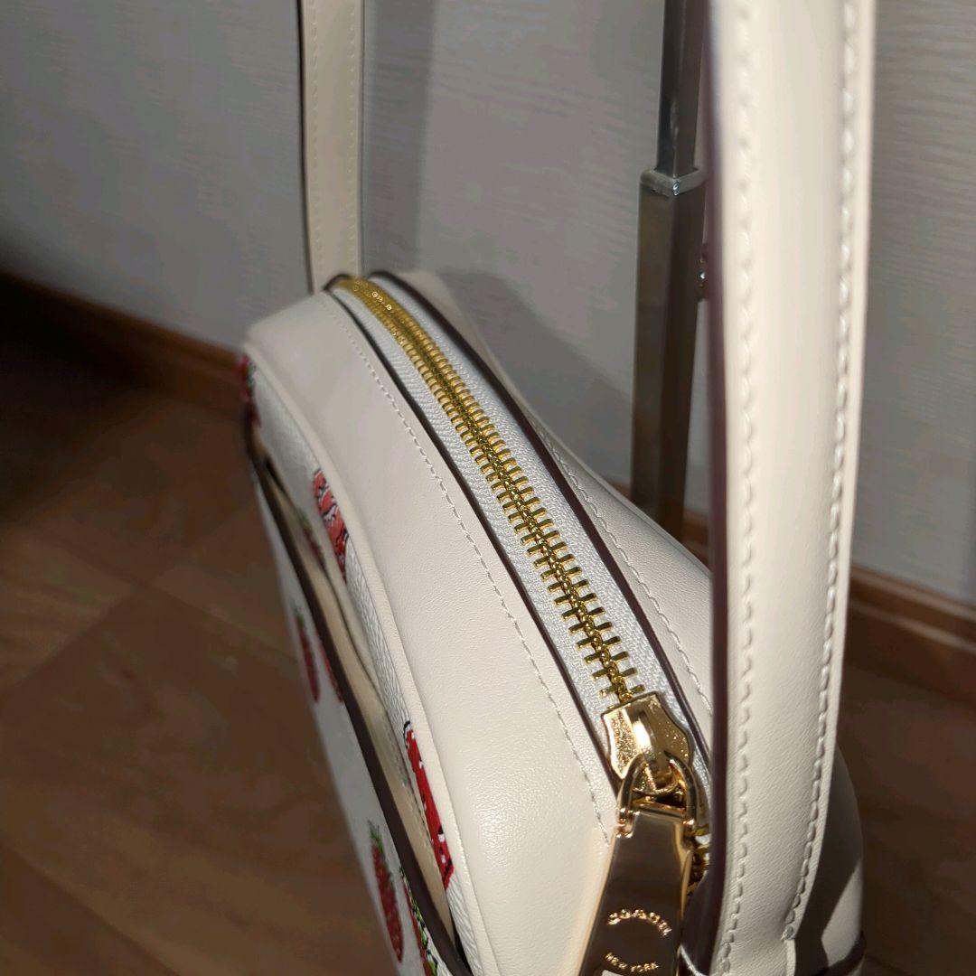 【極美品】COACH イチゴ柄 CBA80 ミニ ジェイミーショルダーバッグ