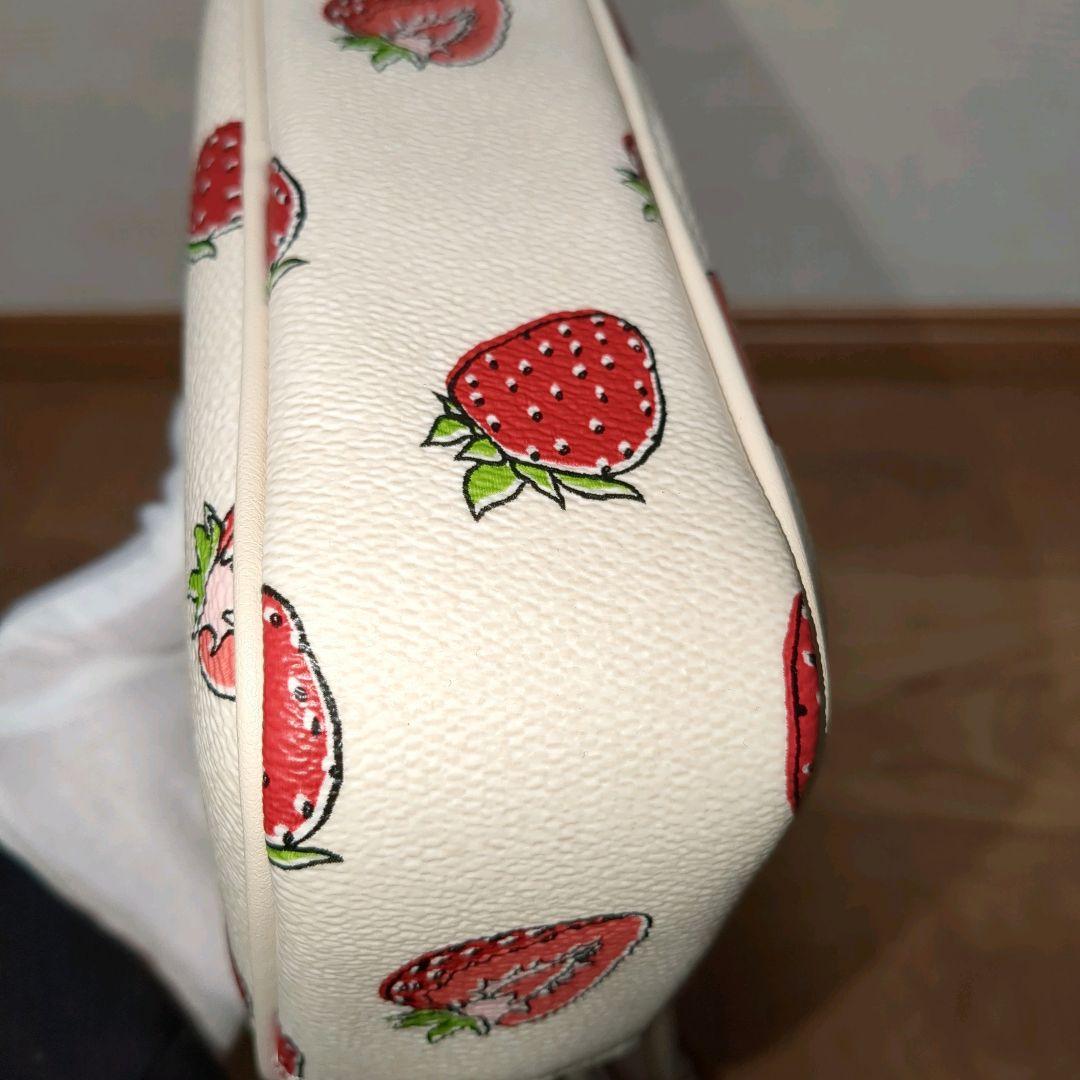 【極美品】COACH イチゴ柄 CBA80 ミニ ジェイミーショルダーバッグ
