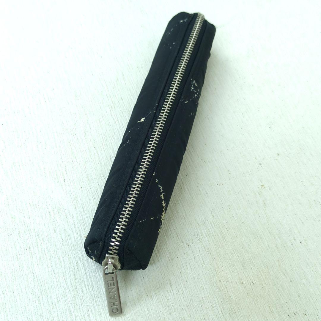 シャネル 旧トラベルライン ペンケース ブラック ベジューフランス製