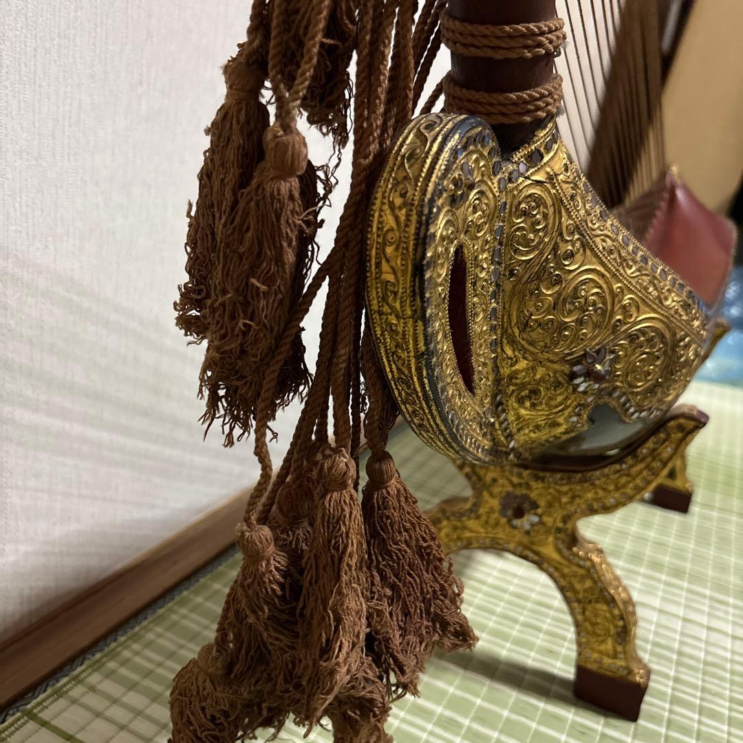 ビルマの竪琴 ミャンマー 伝統楽器 弦楽器 民族楽器　海外琴　ハープ　インテリア