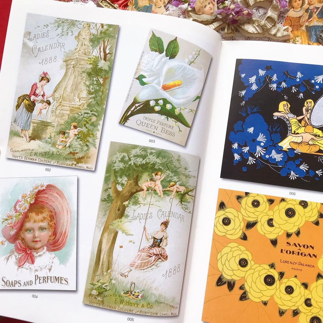 アンティーク香水ラベル素材集 ヴィクトリアン洋書 少女 天使