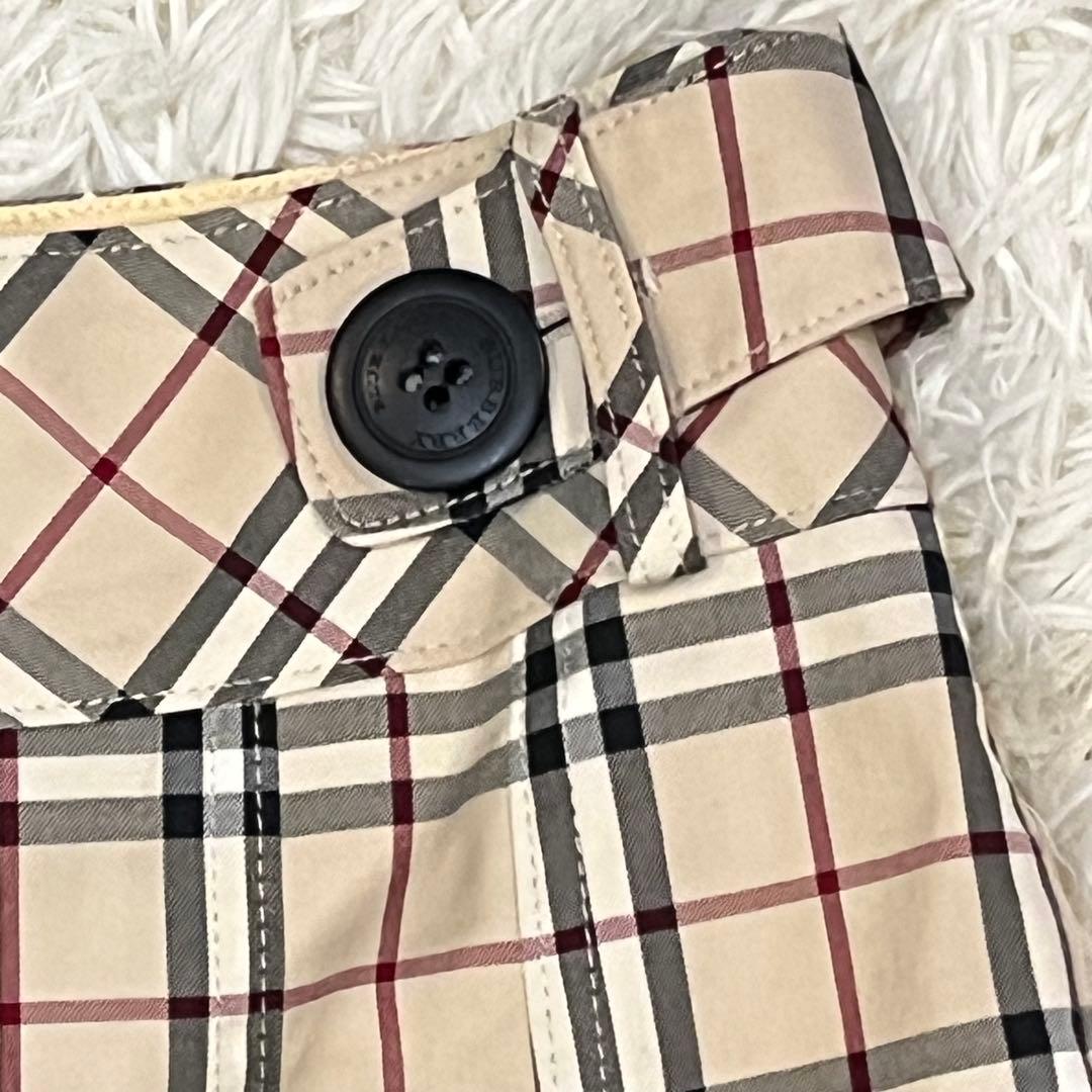 BURBERRY BLUELABELノバチェック　プリーツヒダスカート膝丈ベルト
