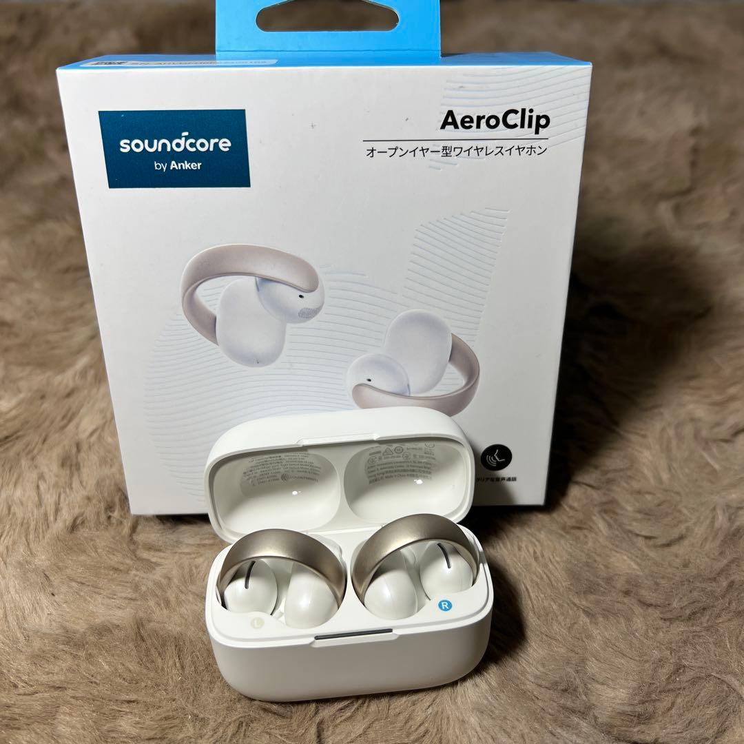 Soundcore by Anker AeroClip ホワイト＆ゴールド - メルカリ