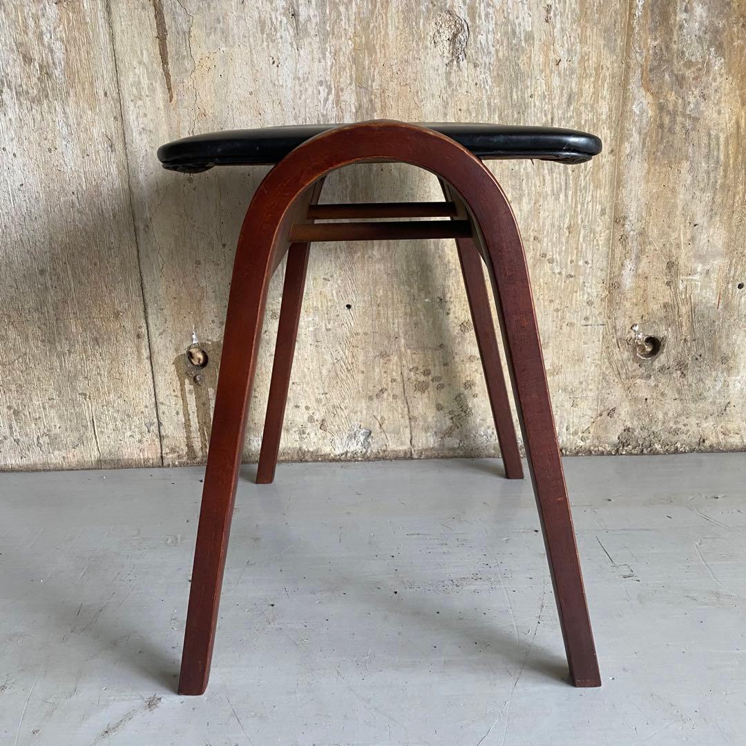 秋田木工　スタッキングスツール 剣持勇　ヴィンテージ　アンティーク　黒